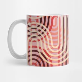 Wavy pattern in warm tones Mug